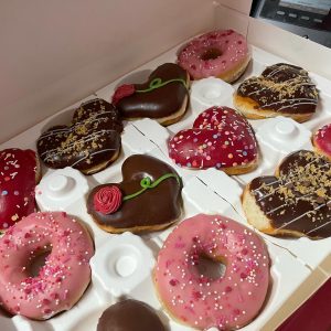 Krispy Kreme Valentines Doughnuts.
