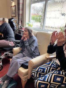 Residents during seated dance class at Westcroft Nursing Home